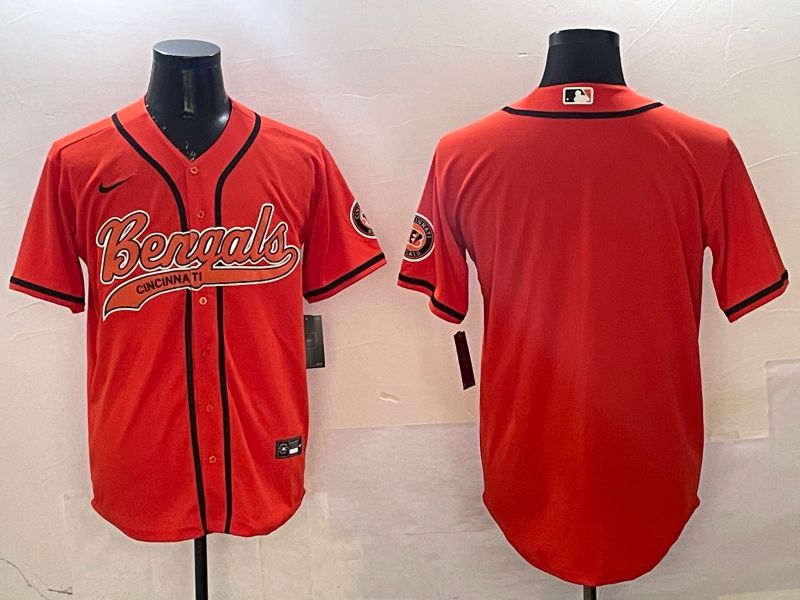 Men Cincinnati Bengals Blank Orange Joint Name 2025 Nike Limited NFL Jersey style 1->cincinnati bengals->NFL Jersey